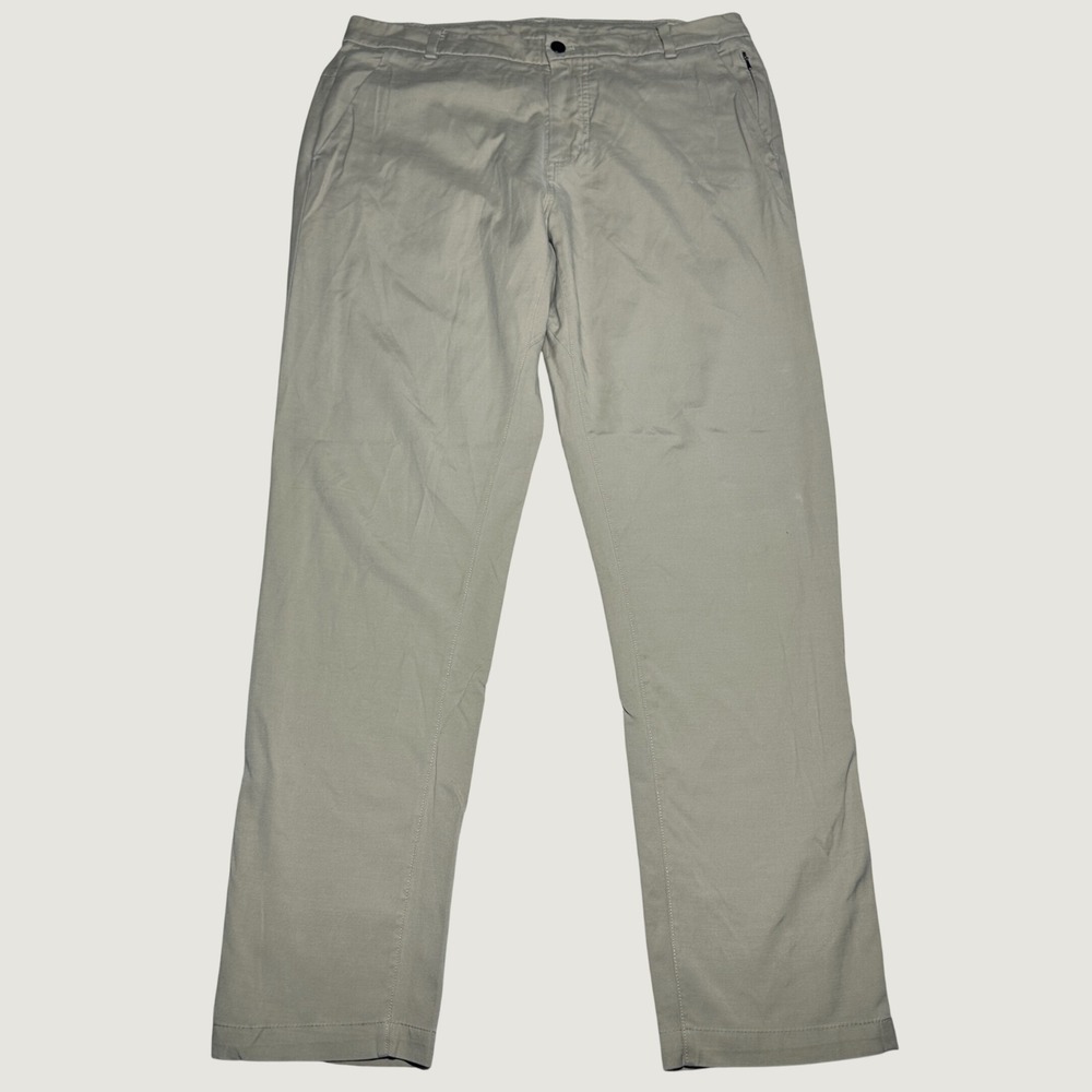 Lululemon Commission Slim Fit Pants Mens 34x30 Technical Chino Khaki Brown